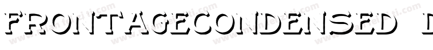 FRONTAGECONDENSED 3D字体转换